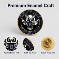 Badges en métal personnalisés en émail souple avec logo pour les fabricants de gants et d'écharpes, accessoires de mode, équipes d'artisanat, vente en gros et en vrac