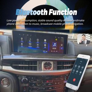 เครื่องเล่นมัลติมีเดียในรถยนต์ระบบ Android 13 หน้าจอ 12.3 นิ้ว สำหรับ Lexus LX570 ปี 2015 2016 2017-2021 พร้อมระบบนำทาง GPS สเตอริโอ และ Wireless Carplay - Product Image 3