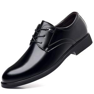 Chaussures habillées pour hommes à bout pointu, à lacets, en cuir noir, pour mariage, affaires, formelles, taille adulte 40-47 - Product Image 4