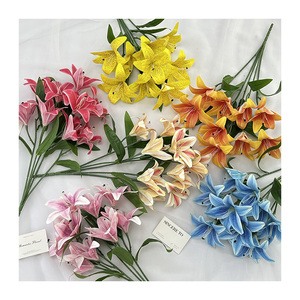 9 bông hoa giả trang trí trong nhà ngoài trời, đường phố, màu sắc tươi sáng, mô phỏng hoa thật - Product Image 3