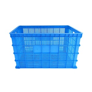 Rectangular Plastic Turnover <b>Basket</b> 610x430x115mm Mesh <b>Stackable</b> For Warehouse Logistics And Express Delivery - Product Image 3
