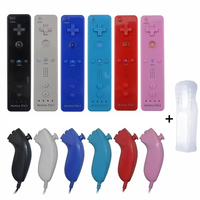 Manette sans fil 2 en 1 avec télécommande lumineuse Nunchuck pour la console de jeu Wii avec joystick Motion Plus