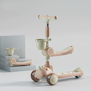 3-6岁儿童可调高度可折叠儿童滑板车3轮滑板车带闪光轮踢 - Product Image 6