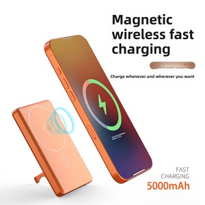 Batterie externe magnétique en alliage pour recharge rapide sans fil, compatible montre et écouteurs, avec fonction support – Vente en gros - Product Image 3