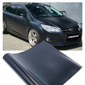 Envoltura de vinilo para coche barata de fábrica, 1,52 M, envoltura mate antioxidante, vinilo para coche, Envoltura automática de Cromo Negro, película de envoltura de plástico de PVC para coches