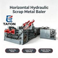 Presse à balles horizontale hydraulique semi-automatique personnalisée avec taille de balles réglable pour les entreprises de recyclage de ferraille