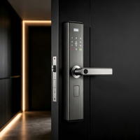 Serrure de porte intelligente WIFI Tuya fiable, application de verrouillage de porte, mot de passe personnalisé, clé de carte pour appartement