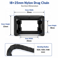 Chaînes de guidage Yodel Snap-together, petites chaînes porte-câbles 18x25mm en nylon PA66 pour axe Z de laser