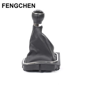 หัวเกียร์รถยนต์ Fengchen หุ้มหนัง 5 6 สปีด เกียร์ธรรมดา สำหรับรถยนต์ Volkswagen Golf 6 Sagitar - Product Image 3