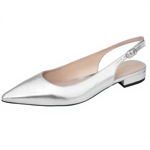 Sandalias Planas de Mujer con Punta en Pico, Talla Grande 43, Ligeras y Cómodas, con Correa Ajustable, de PU Brillante, para Primavera/Verano - Product Image 3