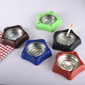 Cenicero de acero inoxidable Metarren con cubierta de silicona, 4 colores, para uso en el hogar, oficina, hotel, KTV - Product Image 3