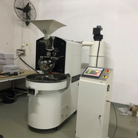 Torréfacteur à café au gaz naturel blanc et noir de 3 kg, torréfacteur à café industriel en acier inoxydable