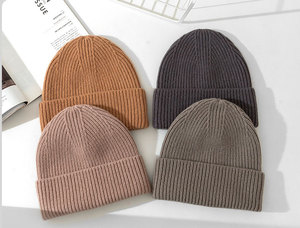 Bonnet en <span class=keywords><strong>laine</strong></span> 100% tricoté à la main, chaud et ample, pour hommes et femmes, grande taille de tête, affaires et voyages - Product Image 2