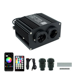 طقم إضاءة ألياف بصرية 2 في 1 بقوة 18 واط مع ثقبين مزدوجين لإضاءة السقف النجمية، 1000 قطعة*0.75 مم*3 متر + 240 قطعة*0.75 مم*3 متر - Product Image 2