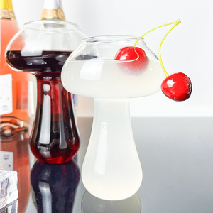 クリエイティブノベルティ8オンスキノコ型カクテルドリンクガラスクリスタルワイングラスバーやパーティー用 - Product Image 3