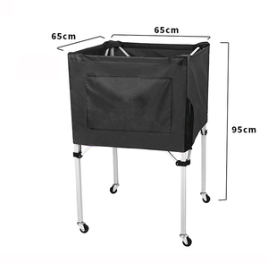 Chariot de transport portable pour ballons de volley-ball, de basket-ball, de football et de tennis avec roues Mecanum - Product Image 3