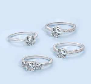 Women's Solitaire Engagement Moissanite Promise <b>Rings</b> GRA Diamond VVS1 Wedding Bands <b>925</b> Sterling <b>Silver</b> Moissanite Jewelry <b>Ring</b> - Product Image 6