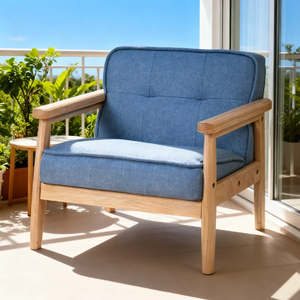 Canapé pour enfants en bois sûr et simple avec des coins arrondis, fourni directement par l'usine, chaise pour enfants - Product Image 1