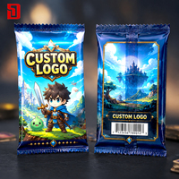 Pochettes en Mylar holographiques thermoscellées imprimées sur mesure, protège-cartes TCG, emballages pour boosters, sacs d'emballage
