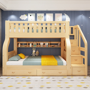 Camas Infantiles de <span class=keywords><strong>Madera</strong></span> Maciza para el Hogar, Muebles de Dormitorio, Muebles Escolares, Cama Alta, Litera de Princesa para Niñas - Product Image 2
