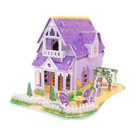 Rompecabezas 3D, Juguete para Niños y Padres, Construcción de Castillo, Serie de Cuatro Cuadrados Pequeños, Modelo de Papel Educativo Hecho a Mano, Regalo para Armar