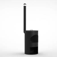 Cheminée de jardin à structure KD personnalisée avec porte en maille pour copeaux de bois et barbecue