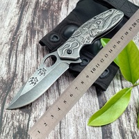 Grenzüberschreitendes Outdoor-Camping-Taktikmesser mit kreativem kleinem Wolfsrelief-Design, exquisites Geschenk, scharfes Edelstahlwerkzeug