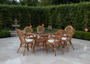 Juego de Comedor JAVA, Diseño Tradicional, Cómoda Mesa de Comedor Larga de Indonesia para Apartamento, Villa u Hotel - Product Image 4