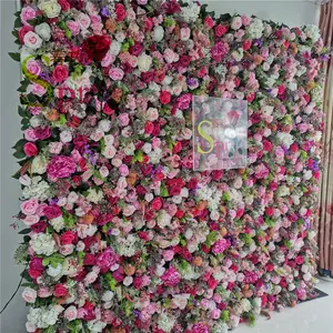 SPR bouquet da sposa di alta qualità 3d decorazione per la casa ristorante decorazione e cerimonia di nozze eventi tessuto rosa rossa artificiale
