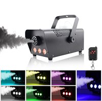 Machine à fumée LED 500W avec télécommande, machine à brouillard LED 500W, effet de fumée de scène RGB, générateur de fumée multicolore, commande filaire, machine DJ