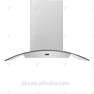 Motor de pared de acero inoxidable, piezas de Sensor de estilo de potencia, lámpara de luz LED, campana extractora, Control táctil, curva de vidrio, acero, lujo para cocina, 60mm - Product Image 1