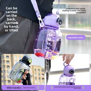 Vaso con Pajita de Gran Capacidad Hilo con Tapa de un Solo Botón para Uso General en Deportes al Aire Libre de Verano - Product Image 4