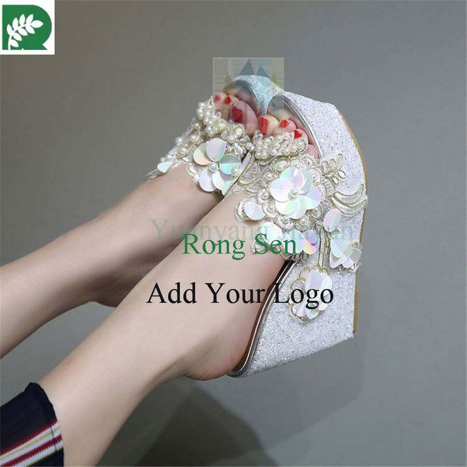 Menina verão chinelos plataforma solas grossas mulheres sapatos moda ceia cunhas  salto alto| Alibaba.com, image size:950x950