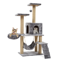 140 cm Luxe Chat arbre D'escalade pour chats Moderne Meubles arbre à chat haute Château