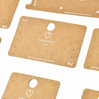 Emballage de carte d'entretien de bijoux en relief d'affichage privé personnalisé porte-collier en papier cartes de boucles d'oreilles en carton