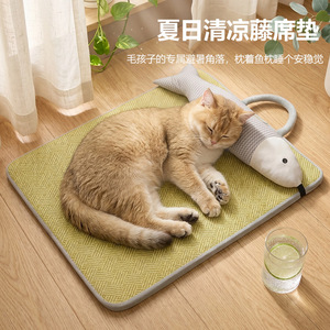 Summer Cat Cooling Mat Rectangle Washable <b>Scratch</b> Resistant Pet Sleeping <b>Pad</b> For Cats And Dogs Large Size - Product Image 1