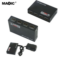 HDMI Ayırıcı 1 giriş 4 çıkış 1080P Full HD 1x4 HDTV Monitör Projektör XBOX için Video Dağıtım Amplifikatörü