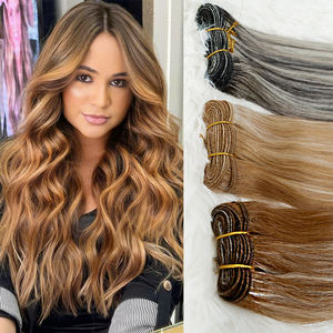Paquete de pelo vietnamita crudo recto Pixie Curl 12A cabello humano brasileño virgen Super doble dibujado paquetes de trama al por mayor - Product Image 1