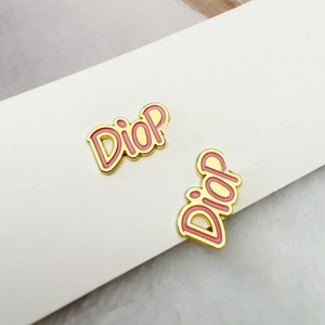 High Quality Flat Back Metal Label Accessories Phone Cases Accessories Designer Pendants Junk Cases <b>Charms</b> - Product Image 3