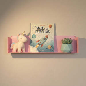Estante de Pared Metálico Magnus de 60 cm, Moderno, de Acero con Recubrimiento en Polvo Mate, para Sala de Estar o Dormitorio, Tipo de Montaje en Pared - Product Image 1