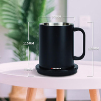 Tasse électrique intelligente à chargement sans fil personnalisée sous vide 14oz/415ml tasse intelligente moderne avec Bluetooth en acier inoxydable SS 304