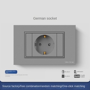 <b>Wall</b> <b>Socket</b> 1 Outlet With <b>USB</b> Port 5V 2100mA Standard Grounding 220V 10A Residential Use - Product Image 3