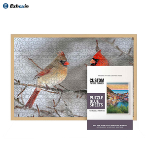 <span class=keywords><strong>Puzzle</strong></span> in Legno Naturale Massiccio con Fogli Adesivi, Cornice Tradizionale in Acrilico UV, 1001~2000 Pezzi, 14 Anni - Product Image 1