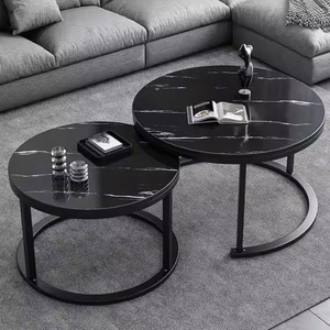 Bàn cà phê Retro tròn màu sắc khác nhau với ngăn kéo Bàn làm tổ hiện đại tiết kiệm không gian sofa bên bàn phù hợp với không gian nhỏ - Product Image 6