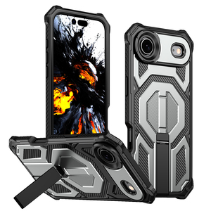 Étui de téléphone pour <span class=keywords><strong>homme</strong></span> Lichicase avec support magnétique en métal pour iPhone 16E 17 17 Pro 17 <span class=keywords><strong>Air</strong></span>, coque arrière résistante aux chocs - Product Image 4