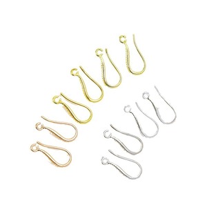 8K gold-plated copper U-shaped ear <b>hooks</b> with a smooth inner <b>hook</b>, 14K gold-plated copper; DIY handmade <b>earring</b> semi-finished - Product Image 5