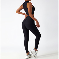 Vêtements de Yoga deux pièces à manches longues pour femmes, fermeture éclair respirante, vêtements de sport pour femmes, tenues d'entraînement, ensembles de pantalons courts de Yoga 2 pièces, 2022