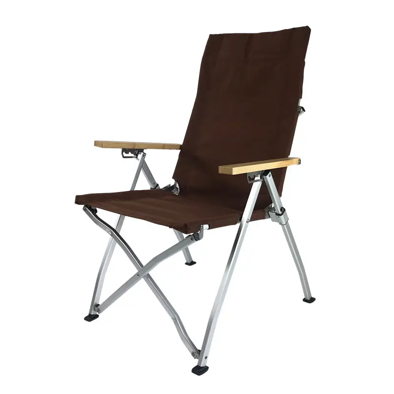 Cadeira de acampamento dobrável de alumínio para uso moderno ao ar livre ajustável com embalagem resistente