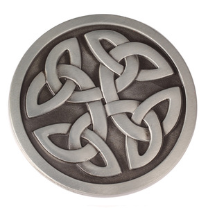 Hebilla de Cinturón Redonda de Aleación con Nudo Celta Liso - Product Image 3