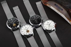 Forsining orologi da uomo <span class=keywords><strong>cinturino</strong></span> in <span class=keywords><strong>pelle</strong></span> marrone di lusso <span class=keywords><strong>con</strong></span> quadrante grande <span class=keywords><strong>Orologio</strong></span> meccanico automatico di lusso da uomo in <span class=keywords><strong>oro</strong></span> di qualità personalizzata - Product Image 4